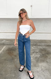 Uptown Wide Leg Denim Pants
